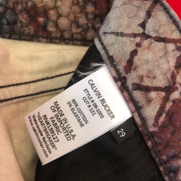 Calvin Rucker heartbreaker animal printed jeans - Picture 7 of 8